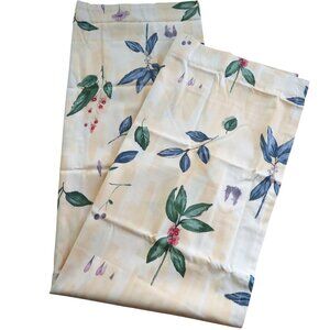 Croscill Home Fashion Floral Fabric Shower Curtain Yellow Gazebo Botanical Print
